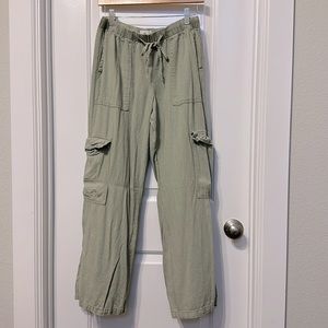 HM light sage green viscose and linen pants - worn once
